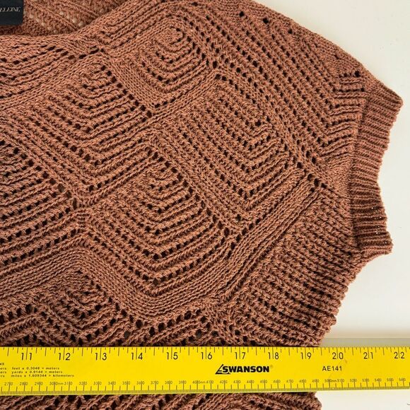 Madeleine Knit Boat Neck Sweater Brown L 10/12 - Picture 7 of 8